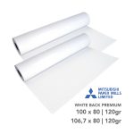 CARTA MITSUBISHI White Back Premium | 120gr | 80 metri | Conf. da 2 Rotoli